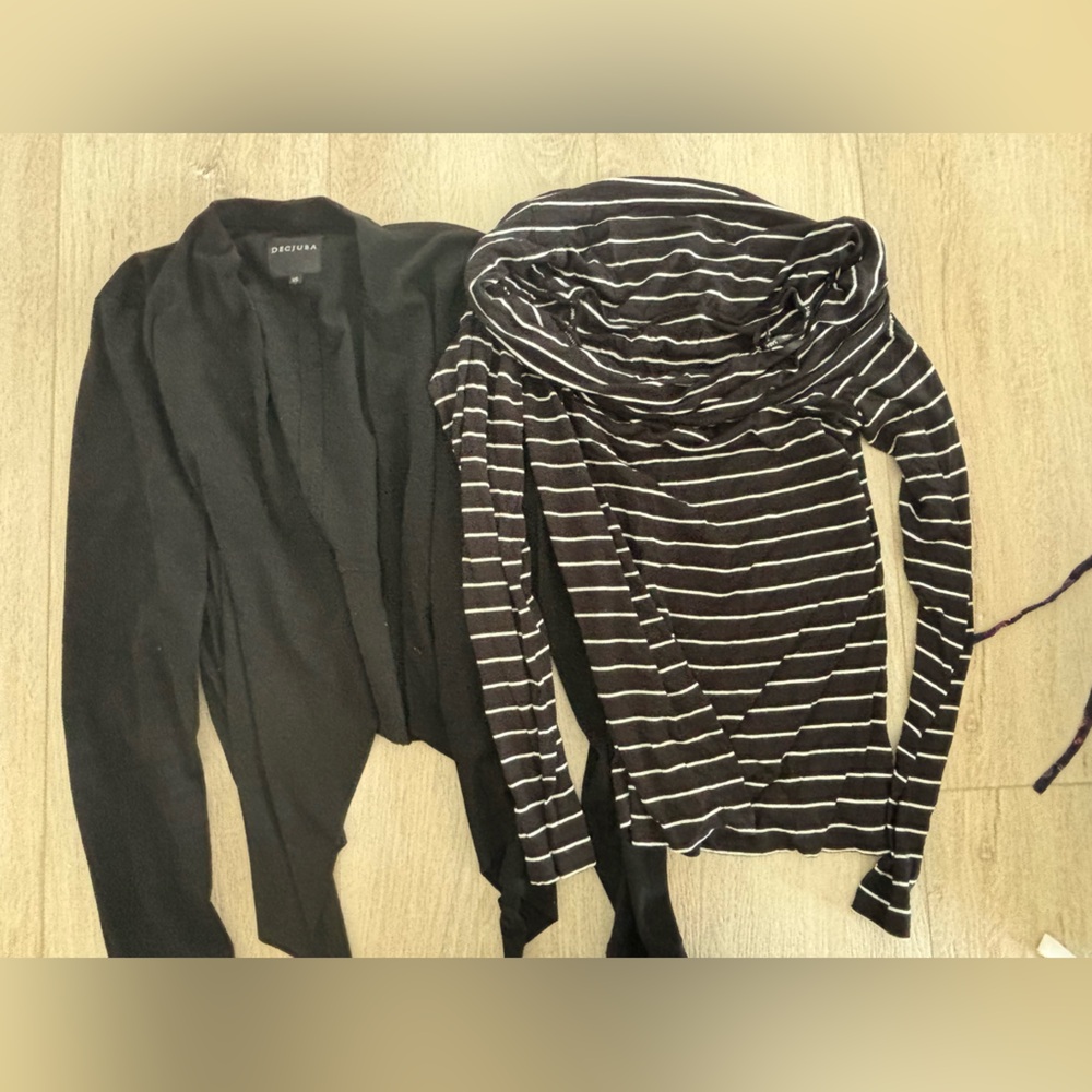 Saba Black and White Striped Hoodie